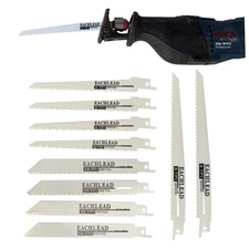 10Pcs Reciprocating Saw Blades Set 6" 8" For Wood Metal Pipe Sheet Cutting