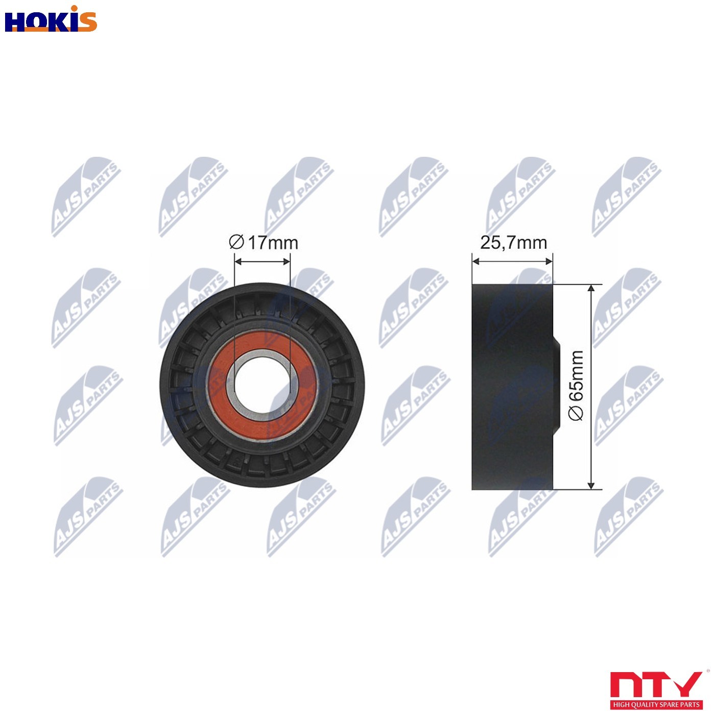 Fits NTY RNK-FR-011 PULLEY IDLER V-BELT - Image 9