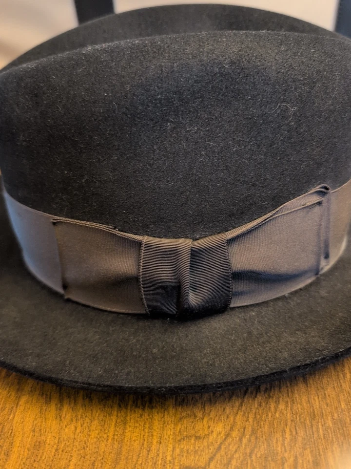 RARO Sombrero Fedora Lock & Co De Colección Para Hombres Negro S/M Hecho London Hatters St James St Foto 2 de 4