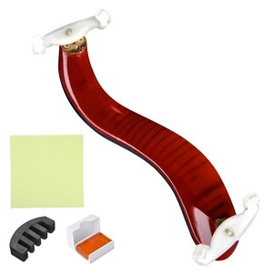 Wooden Violin Shoulder Rest for 3/4 4/4 Violin with Mute Adjustable Feet Fiddler