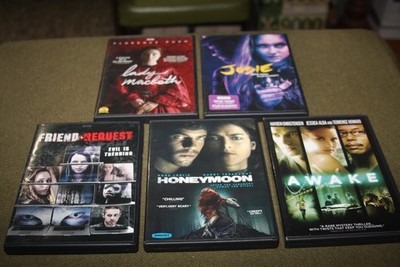 Lot of 5 Horror DVDs - Lady Macbeth, Josie, Friend Request, Honeymoon, Awake