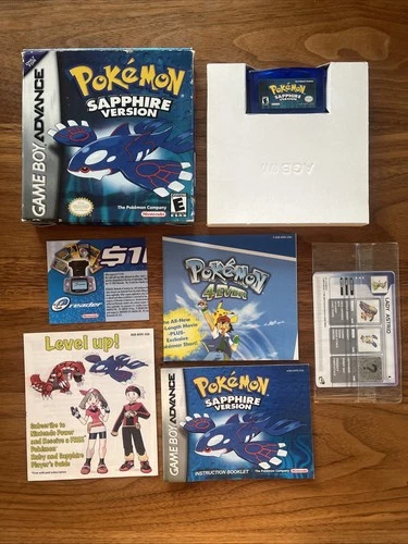 Pokemon Sapphire GBA 2003 Complete In Box CIB Authentic W/ Manual And Inserts