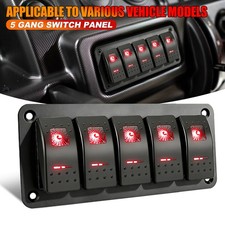 5 Gang Rocker Switch Panel Led Lights On-off Control Kit For Jeep Wrangler Jk Jl 5 Gang Rocker Switch Panel Led Lights On-off Control Kit For Jeep Wrangler Jk Jl