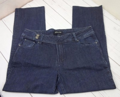 #ad Gasoline Brand Womens Dark Blue Denim Jeans Size 14X32 Excellent Condition $17.99