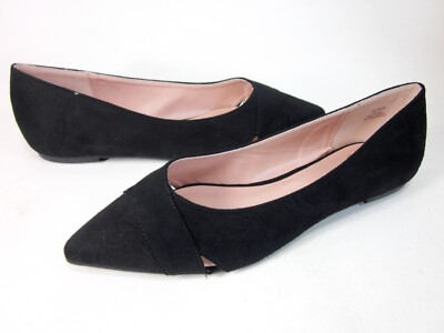 JOURNEE COLLECTION WOMEN'S WINSLO POINTED TOE BALLET FLAT,BLACK,US 9,MEDIUM,NEW