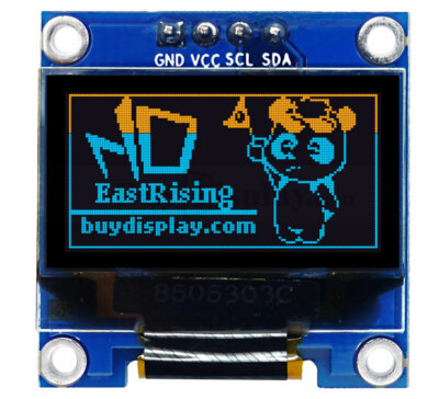 I2C Yellow Blue 0.96'' inch OLED Display 128x64 Arduino,Raspberry Pi w/Library