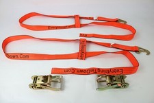 2 Pk Orange Tecnic Wheel Lift Straps Finger Hook Ratchet Jerr-dan Mpl Element