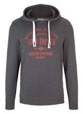 TOM TAILOR HOODIE WITH PRINT Herren Sweatshirt 100% Baumwolle