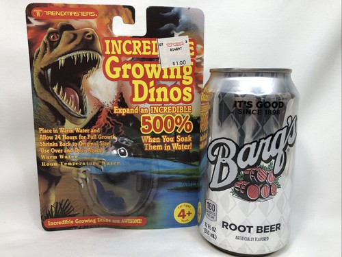 Neu Vintage Neu in Verpackung Trendmasters 1992 unglaublich wachsende Dinos TRICERATOPS ungeöffnet - Bild 8 von 8