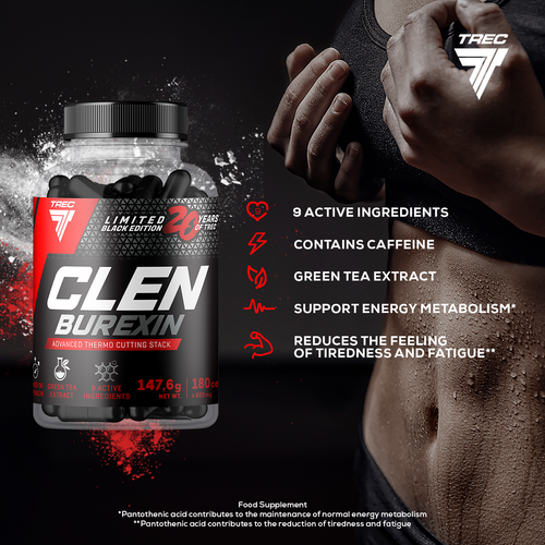 TREC NUTRITION CLENBUREXIN 90 caps Most Effective Thermogenic Fat Burner Formula - Picture 3 of 9