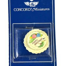 Concord Miniatures dollhouse birthday cake candles roses M196 NEW A