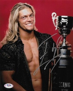 Edge WWE HOF Rated R Superstar Signed Autograph 8x10 Photo  w/ PSA COA