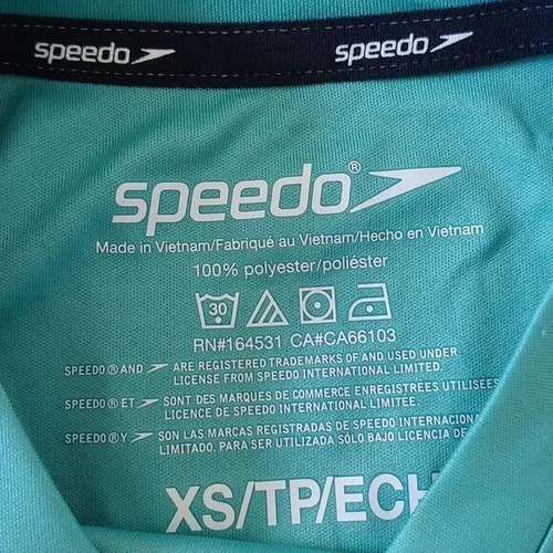 NWT Speedo Boys Blue Short Sleeve Swim Rash Guard Shirt Size XS - Picture 5 of 7