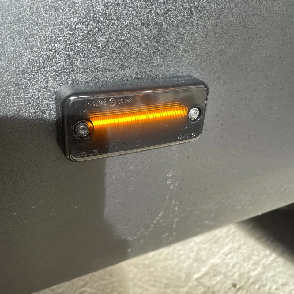 6x Luci di segnalazione laterali a led per Fiat Ducato Citroen Peugeot Iveco DAF nere - Immagine 3 di 4