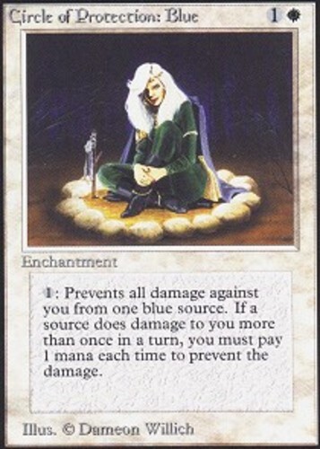 Circle of Protection: Blue ~ Moderately Played Unlimited MTG Magic UltimateMTG W