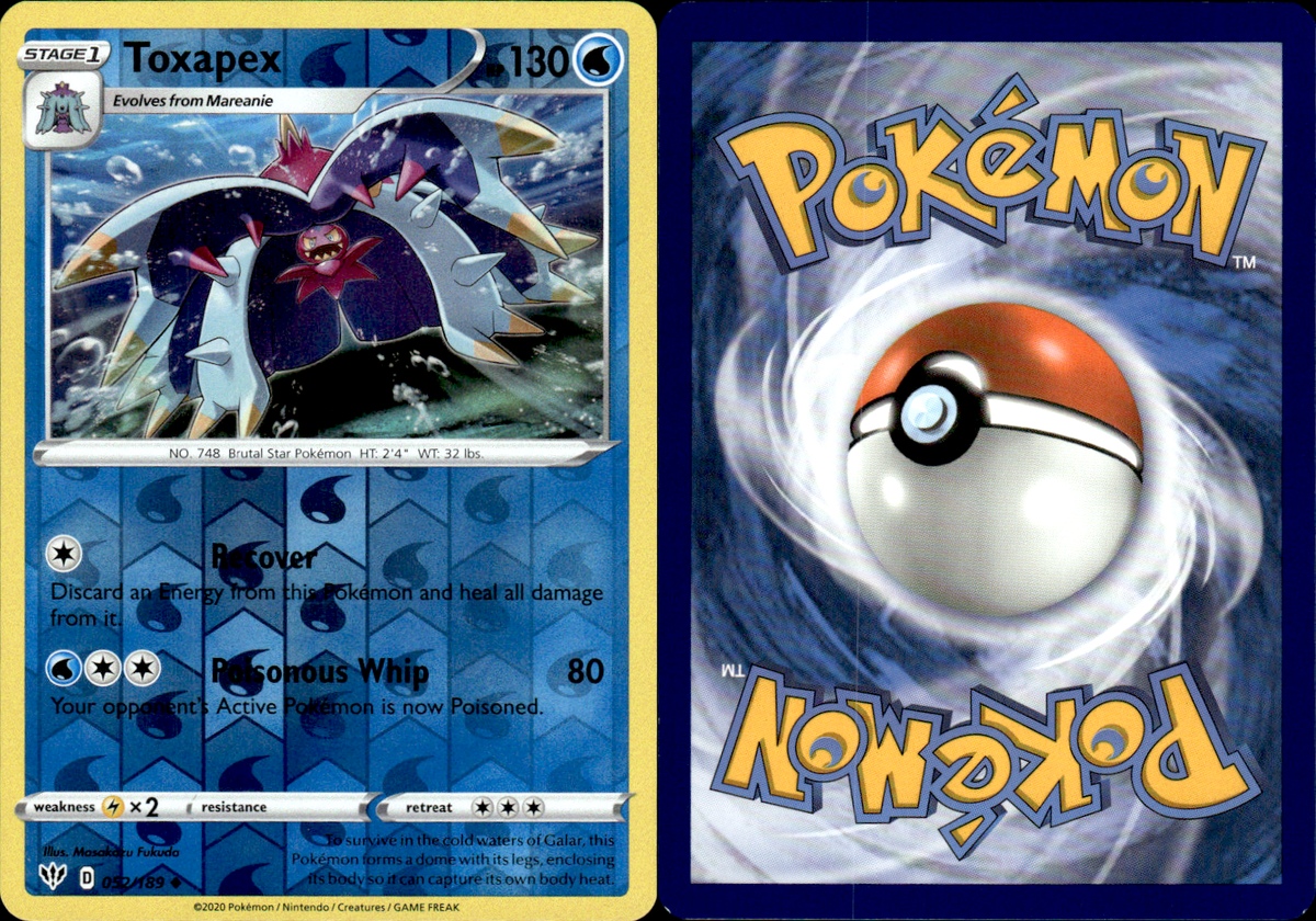 Toxapex #052/189 Reverse Holo 2020 Pokemon Darkness Ablaze | eBay