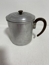 Vintage 99% Pure Aluminium Strong Lite Bakelite Handle Soap Pot Jug  With Lid