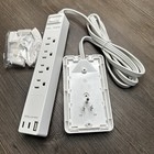 LIDER Surge Protected Outlet Extender, 4-Outlet Power Strip, 21W cord extender
