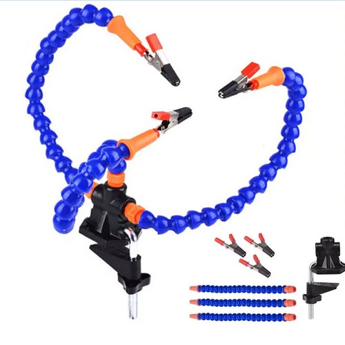 3 Arms Solder Helping Hands Soldering Third Hand Flexible Arm Clamp Swivel