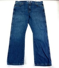 Wrangler Retro Men's Slim Bootcut Distressed Western Denim Blue Jeans 42x32