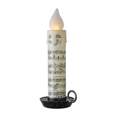 22.5 Inch Large Flickering Flame Sheet Music Christmas Candle