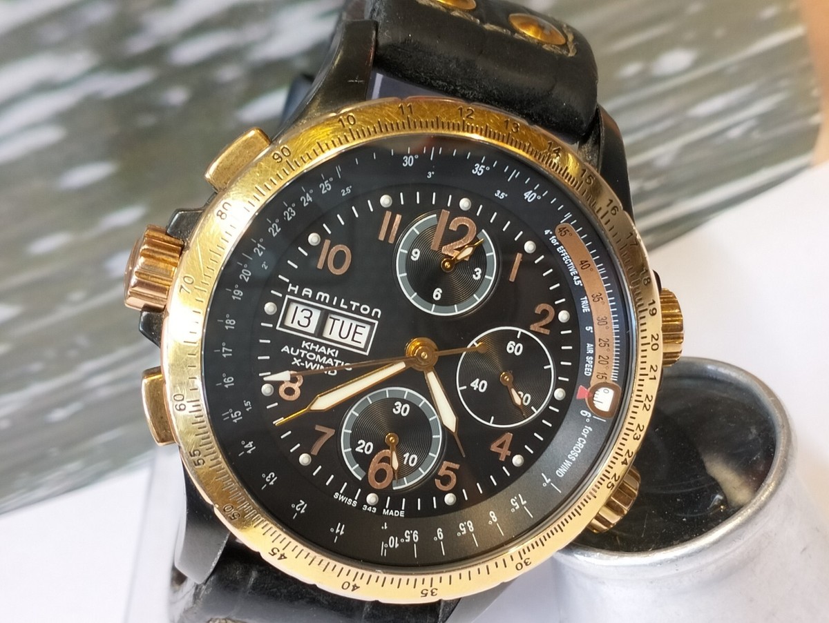 時計 Hamilton Mens Khaki X Wind HAMILTON KHAKI X-WIND CHRONOGRAPH AUTOMATIC 343 SWISS MEN'S