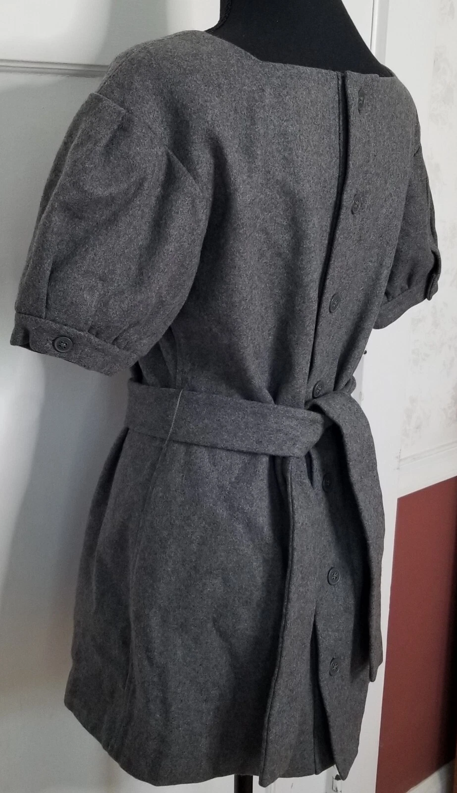 UNDERCOVER Body by Victoria taglia 4 minidress lana Victoria's Secret grigio completamente foderato mai indossato