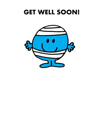 Tarjeta Mr. Bump Get Well Soon Mr Men & Little Miss incluye sobre - Imagen 2 de 7