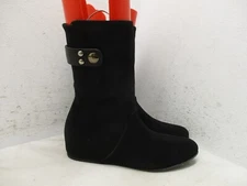 STUART WEITZMAN Black Side Zip Tall Ankle Boots Size 6 M Style KW22853