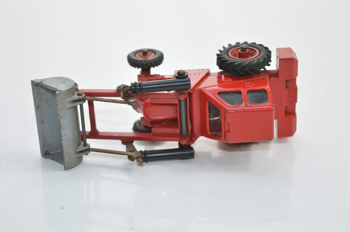 Dinky 437 MUIR-HILL 2wd Farm Tractor w/ FRONT LOADER in TAYLOR WOODROW Livery GC