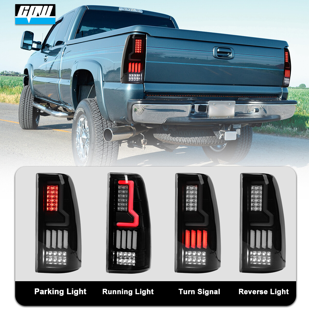For 1999-2006 Chevy Silverado 1500 2500 3500 GMC Sierra Tail Lights Pair Lamps E - Foto 14