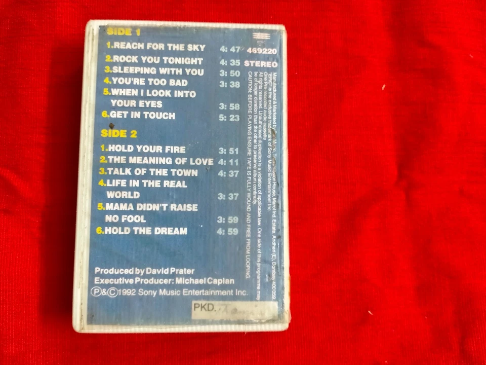 Fire House Hold Your Fire RARE orig Cassette tape INDIA indian clamshell - Image 3 of 4