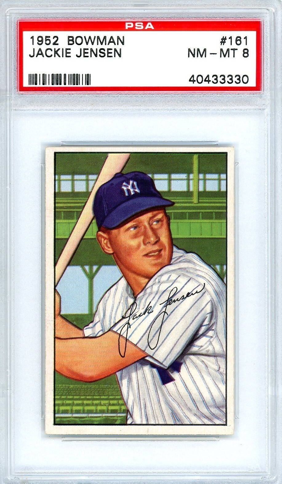 1952 Bowman Jackie Jensen #161 PSA 8 P1381