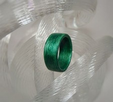 Dark Green Dyed Birch Wood Ring Bentwood Ring Handmade To Order Unisex