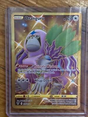 Pokemon TCG: Vivid Voltage - Oranguru 199/185 Secret Rare Gold Card - NM  Fresh | eBay