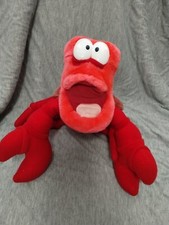 VINTAGE Disney Little Mermaid "SEBASTIAN" CRAB Plush Stuffed Animal Toy