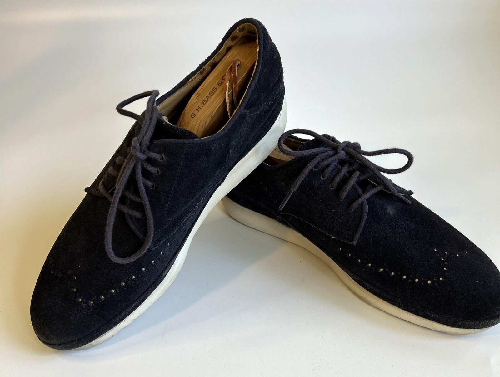 UGG Energ Men Wing Tip Navy Suede Lace Up Sneakers Size 9
