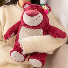 Cute Strawberry Bear Lotso Plush Dolls Cartoon Bear Stuffed Soft Pillow Toy Gift