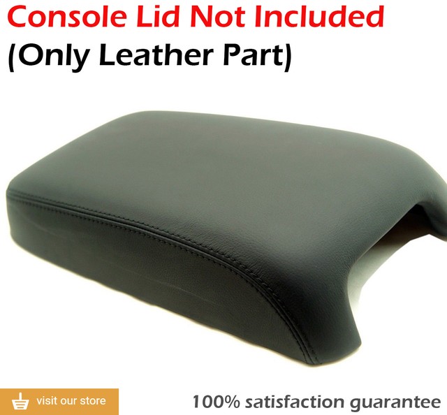 Black Real Leather Center Console Ld Armrest Cover For 15-20 Dodge