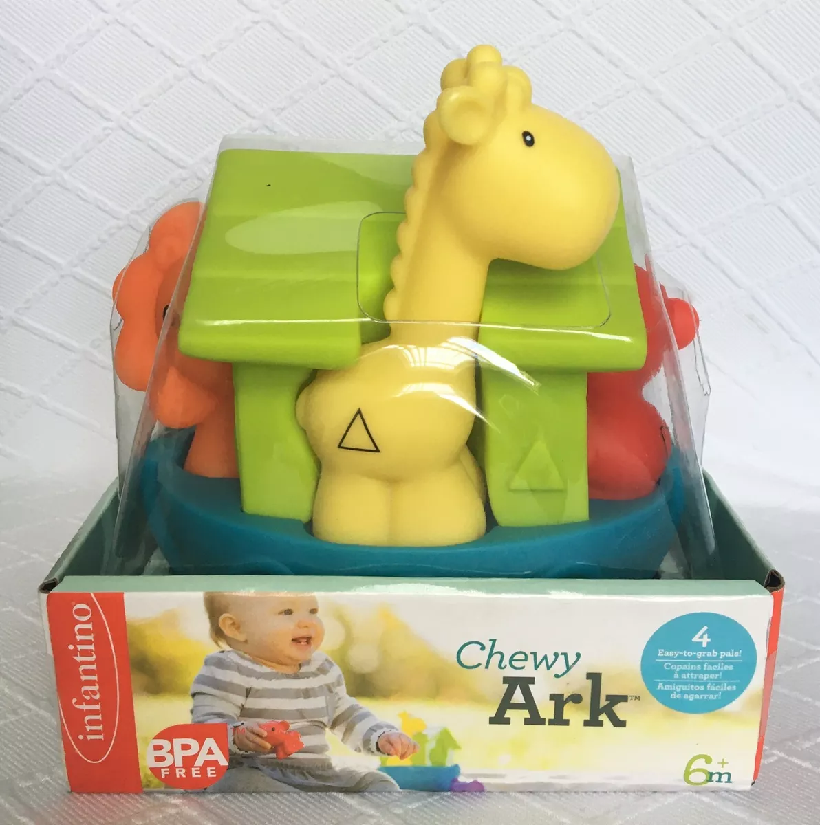 Infantino Chewy Ark Baby Toy 6m New BPA Free Teething Toy