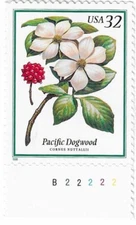 STAMP US SCOTT 3197 "Pacific Dogwood" 32 CENT MNH WITH PB #