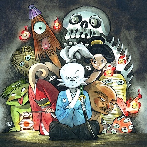 PEACH MOMOKO Stan Sakai SIGNED ART PRINT Usagi Yojimbo SDCC Demon