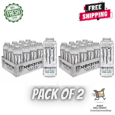 2 Pack Monster Energy Mega Can Zero Ultra 24 oz., 12 pk. - FREE