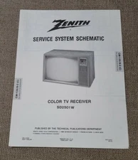 Zenith Service System Schematic Color TV Receiver SD2501W