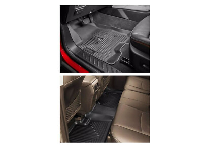 Husky Weatherbeater Floor Mats Fit 15-25 F150 SuperCrew Front/2nd Row 3pc Black
