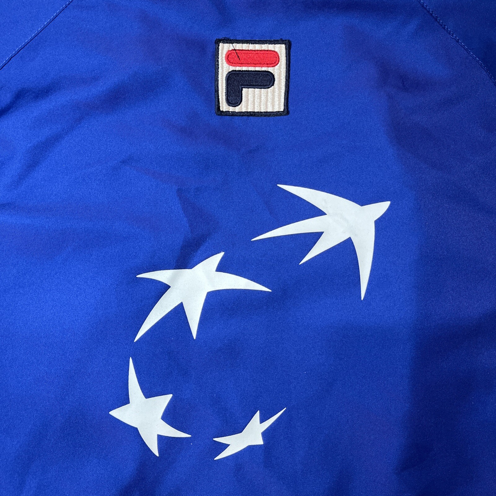 Giacca a vento tennis FILA unisex XXL BNP Paribas aperta full zip blu royal verde
