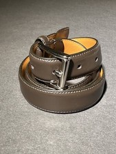 Chaps Mens Brown Leather Dress Belt Sz 38 Pre-owned 