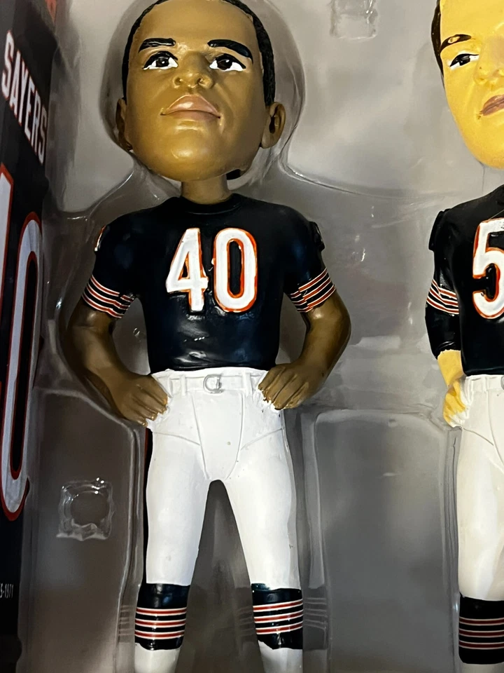 GALE SAYERS & DICK BUTKUS Bobblehead Chicago Bears 100 años NFL NUEVO EN CAJA Foto 3 de 4