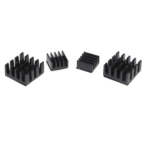 4pcs Black Aluminum Heatsink Cooler Cooling Kit For Raspberry Pi 3/2 /Rpi!ex - Afbeelding 8 van 8