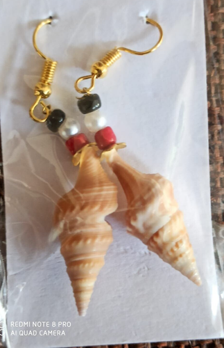 NEW CONCH BEAD FANCY EARRINGS WOMEN / GIRLS FASHION DESIGNER JEWELLERY GIFT